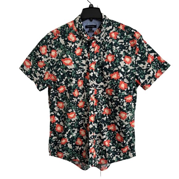 Tommy Hilfiger Mens Custom Fit Floral Button-Up Shirt XXL Hawaiian Tropical - Picture 2 of 8